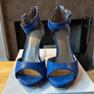 Style & Co. Blue Textured Heels